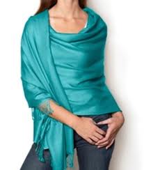 blauw Pashmina Sjaals