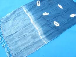 blu Sciarpe Cotone